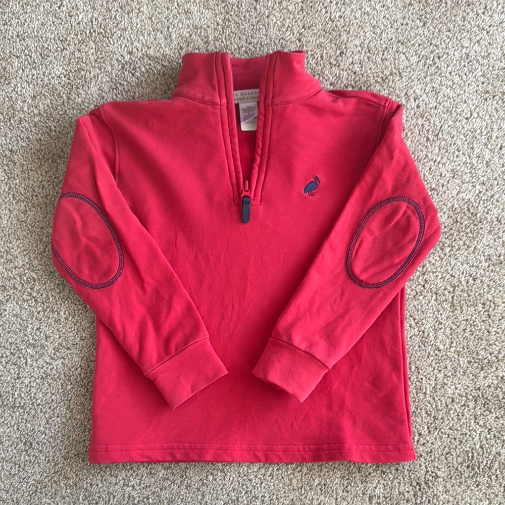 Beaufort Bonnet Red Boys 3/4 Pullover with Elbow Patches
